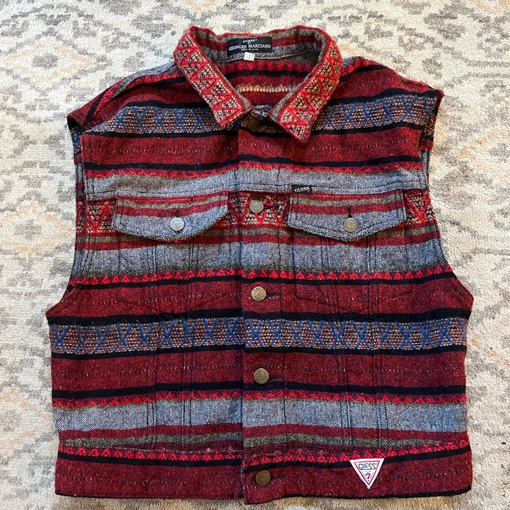 Guess by George Marciano Women’s Vintage Southwestern Patterned Vest
